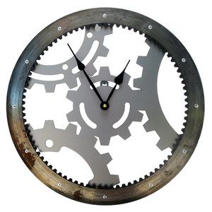 Large Gear Wall Clock Industrial Wall Recycled Art